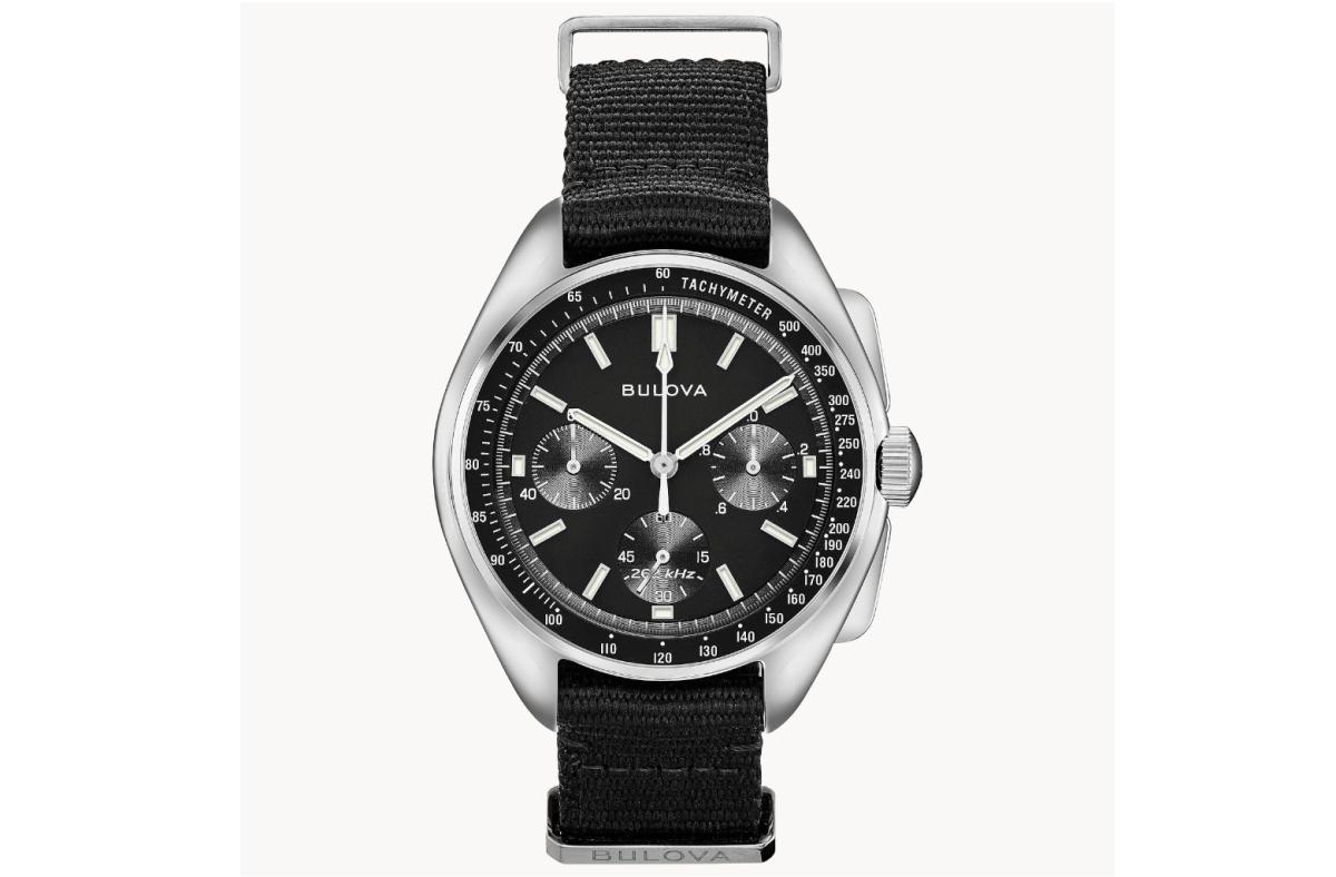 Lunar Pilot Black Cloth Band - Bulova